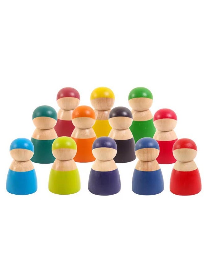 Pikkaboo Woody Buddy Classic Wooden Peg Dolls - Image 1